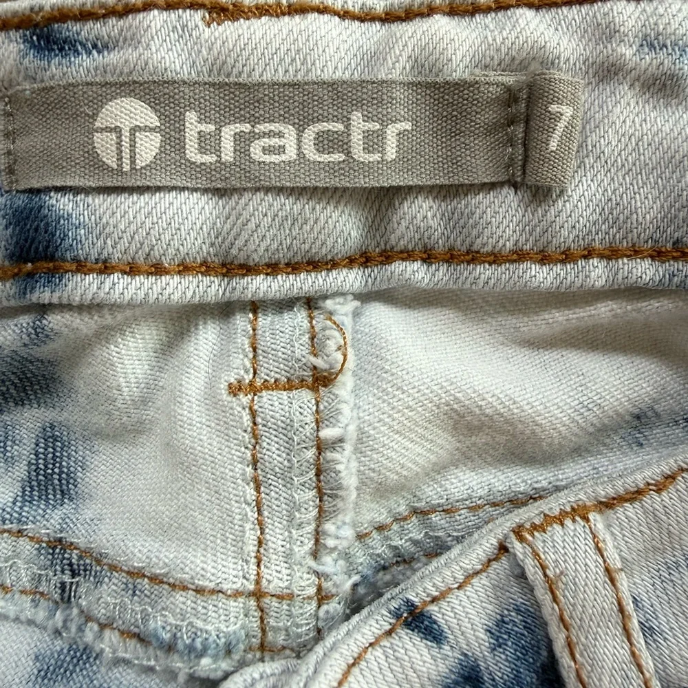 Tractr girls Blue & White Tie Dye Wide Leg Jeans – Size 7‎